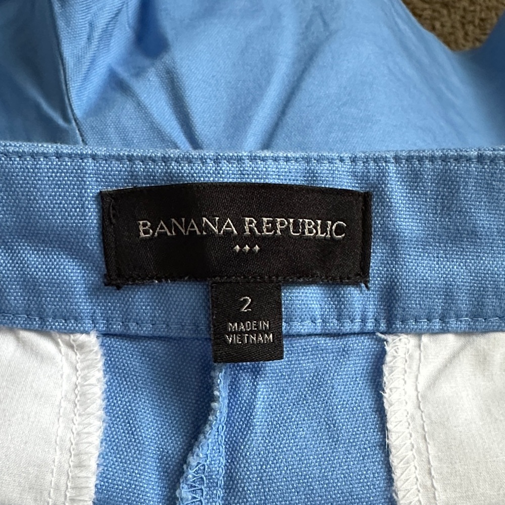 Banana Republic High Waist Blue Women's Shorts - Picture 5 of 5